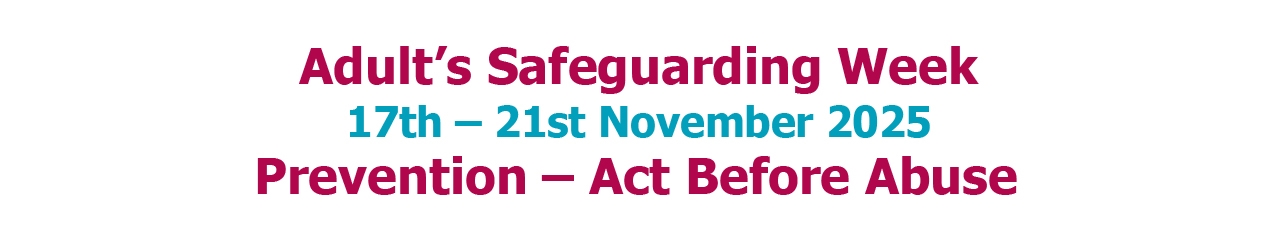 Adult Safeguarding Week banner