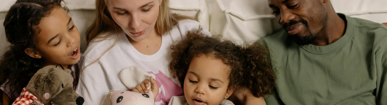 Image of a mixed race family